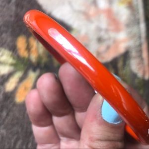 Rebecca Elizabeth Jewelry - Burnt Orange Glass Bangle Bracelet Rebecca Elizabeth Jewelry - Burnt Orange Glass Bangle Bracelet